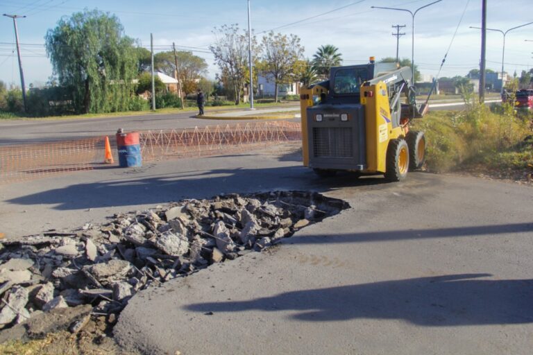 Avanzan las obras en el acceso sur y reconstruyen un puente en mal estado sobre Ruta 143