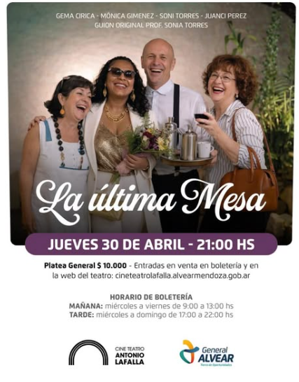 Se estrena “LA ÚLTIMA MESA”. Obra en homenaje al Dia del Trabajador